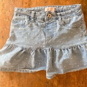 Squeeze Blue Denim Skirt with Heart Design